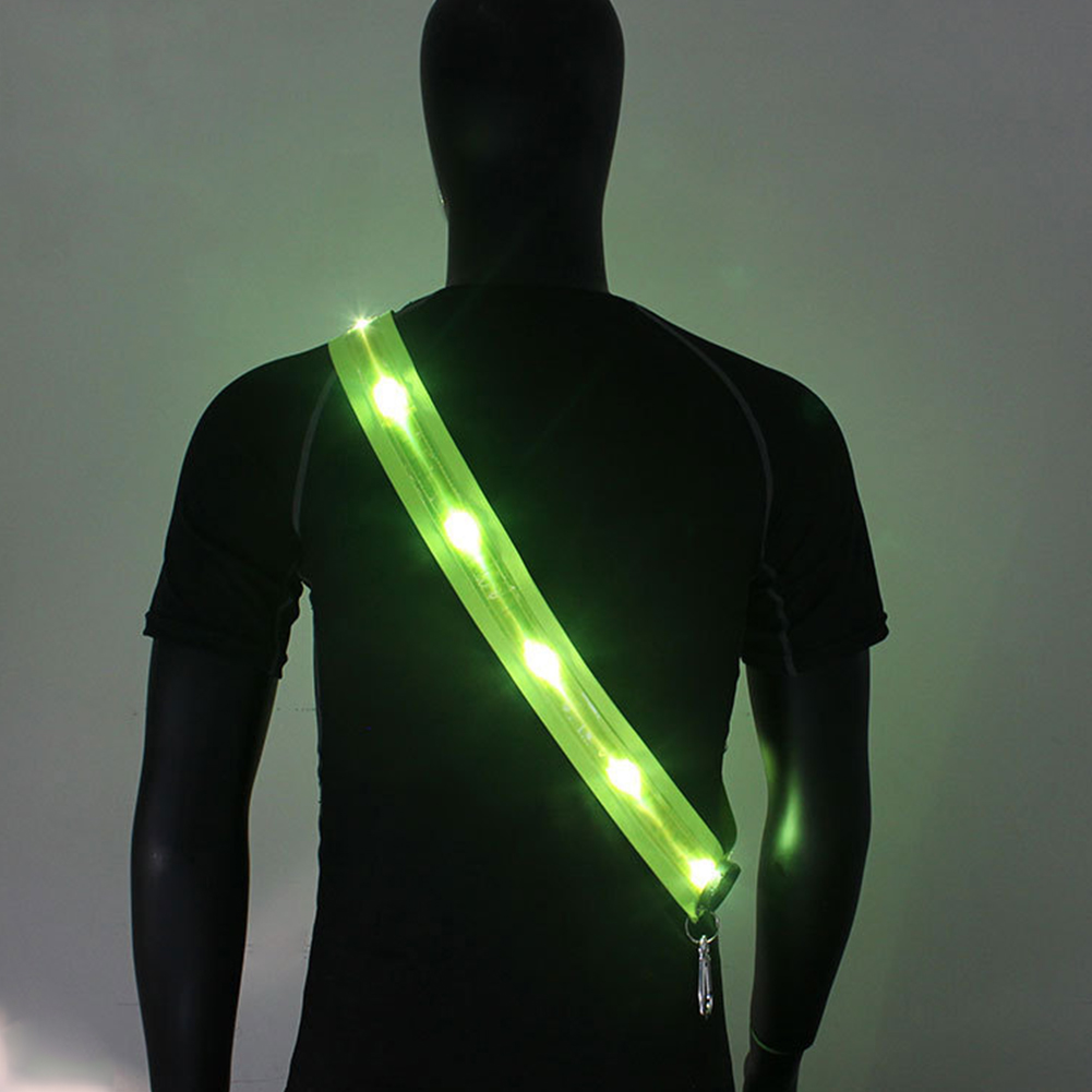 Running Gear For Night - LED Shoulder Belt Rechargeable LED Reflective