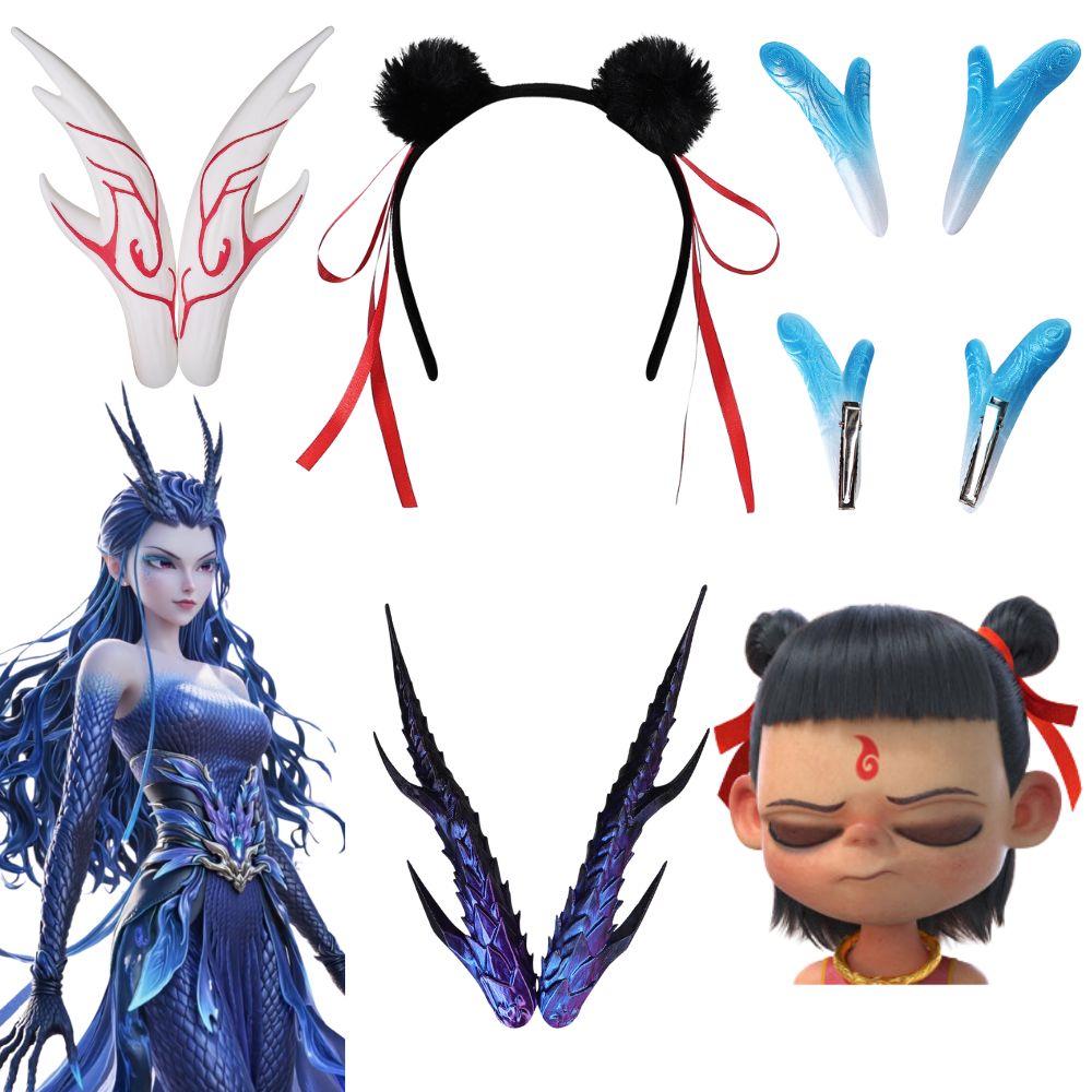 Nezha Ao Bing Cosplay Hair Cli - Head Gear Running ulasan dan harga