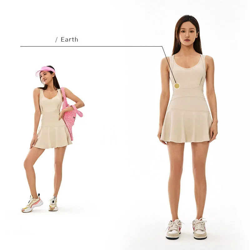 Tennis Dress Female Sleeveless - Head Gear Running ulasan dan harga