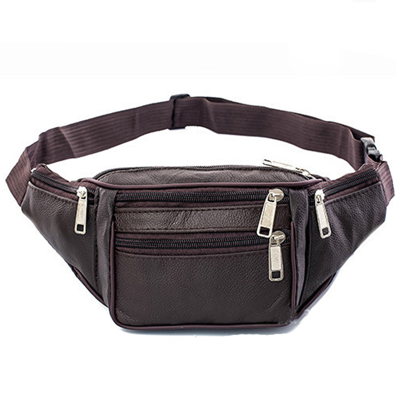 Leather Men Waist Chest Bag Th - Running Belt Waist ulasan dan harga