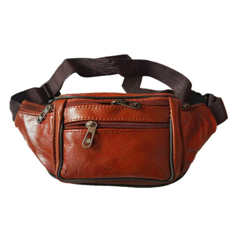 Leather Men Waist Chest Bag Th - Running Belt Waist ulasan dan harga